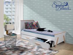 KORA laminátová nábytková doska detská posteľ s úložným priestorom na posteľnú bielizeň Obrázok